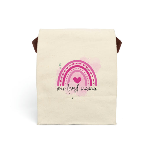 One Loved Mama Canvas Lunch Bag With Strap