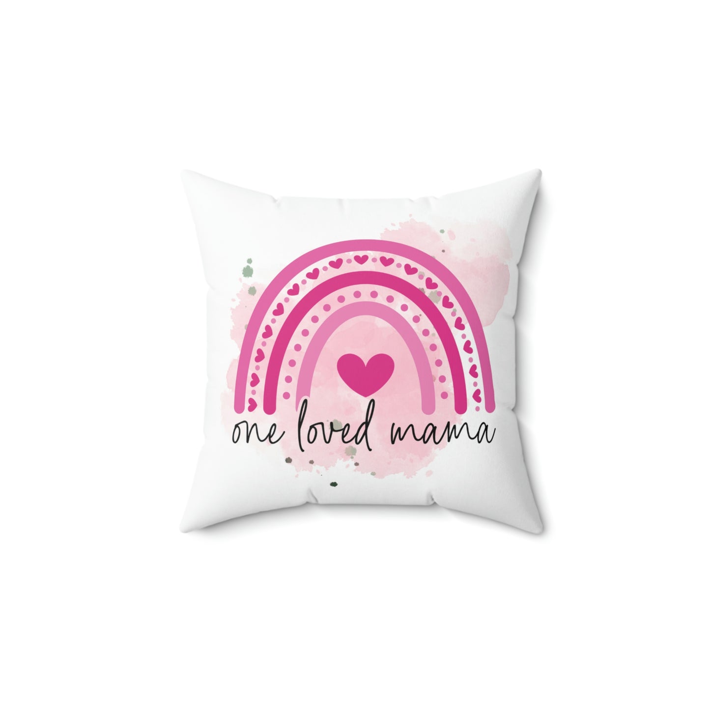 One Loved Mama Spun Polyester Square Pillow